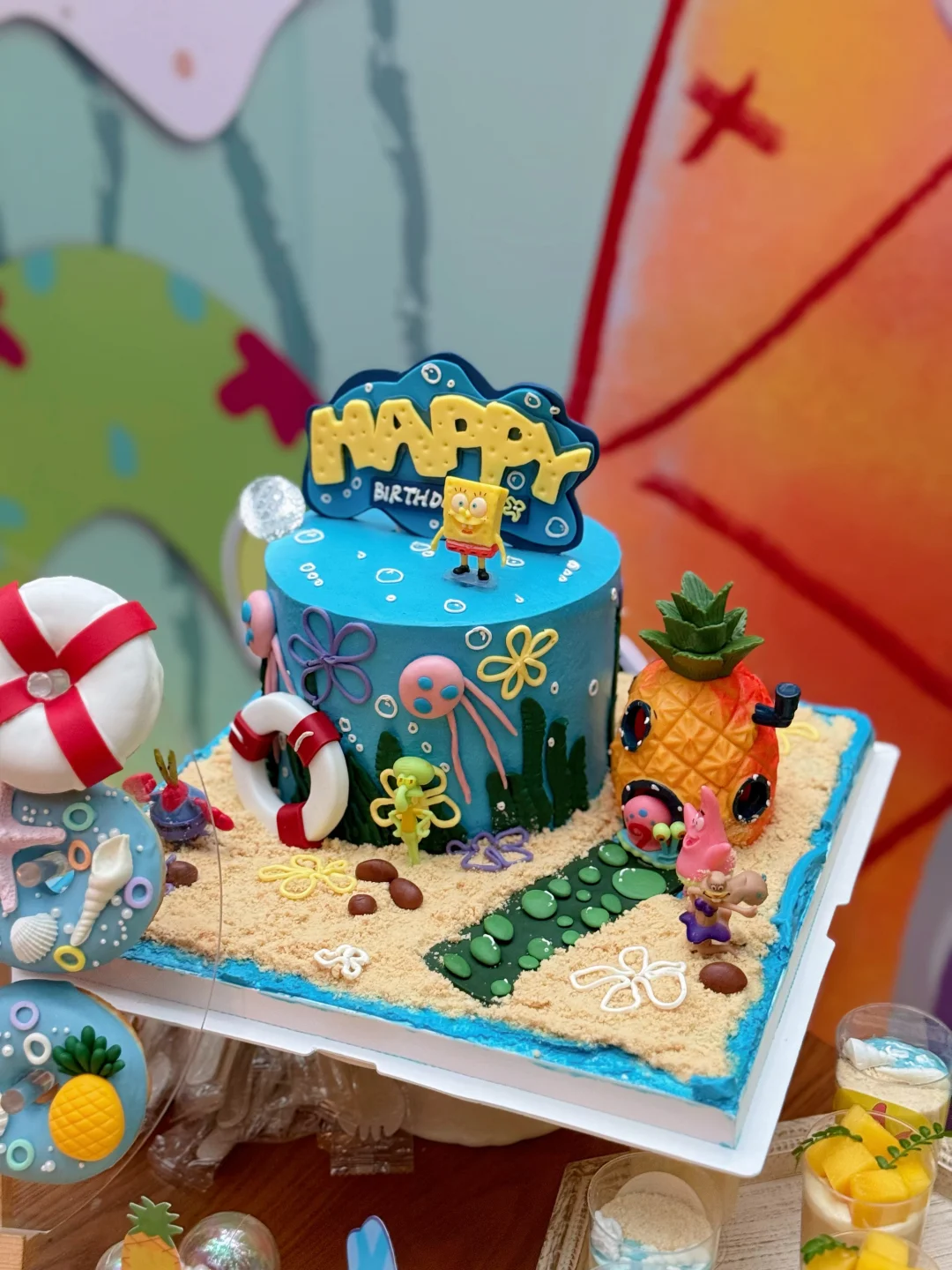 海绵宝宝主题甜品台