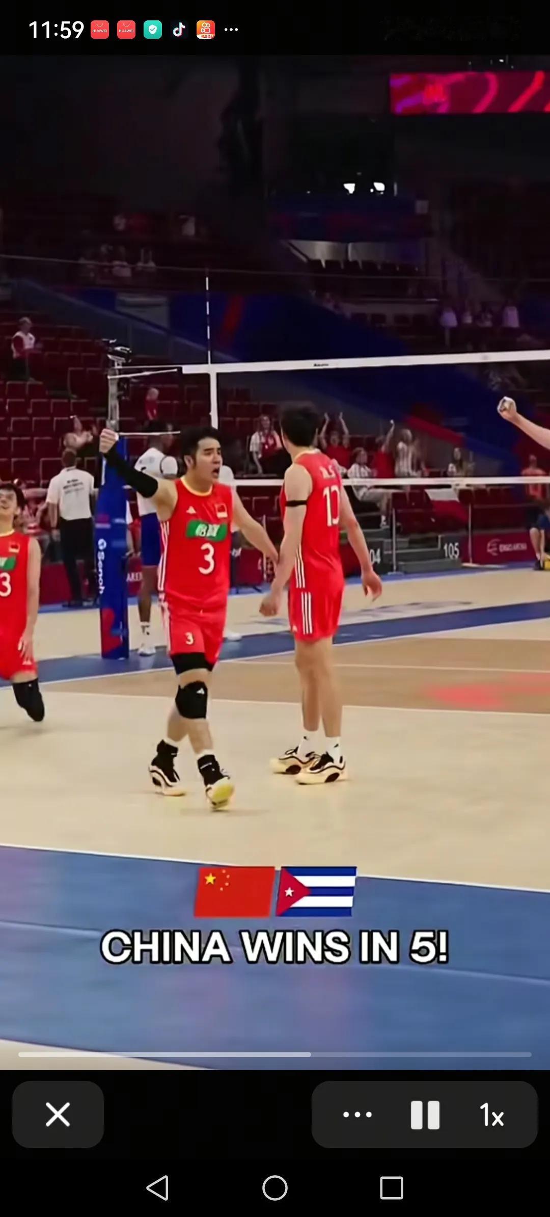 中国男排终于赢球了，而且是赢了一场最关键的比赛。3:2险胜古巴队。这场胜利也是中