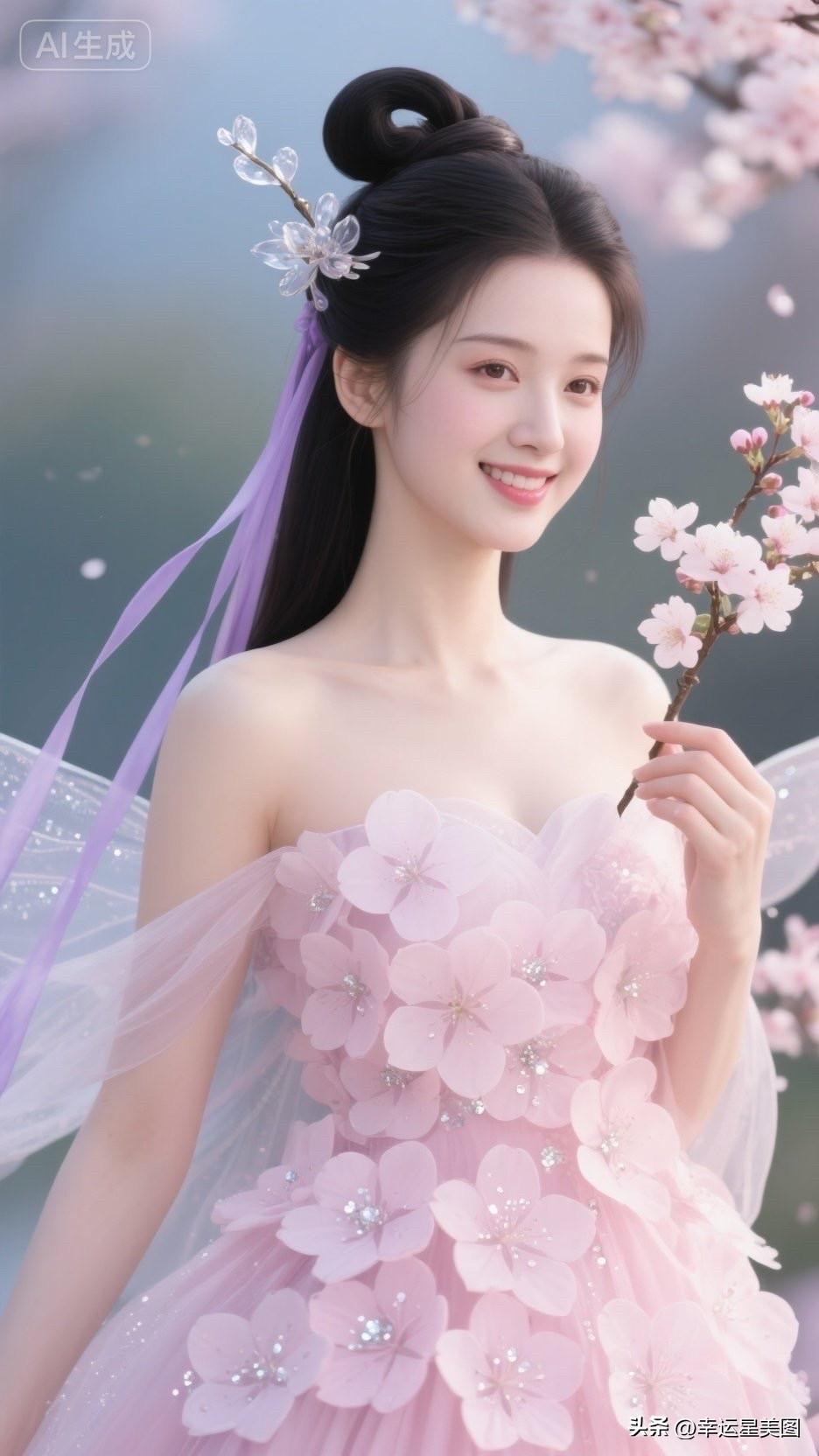 樱花仙子🌸 梦幻粉裙，春日气息满满！