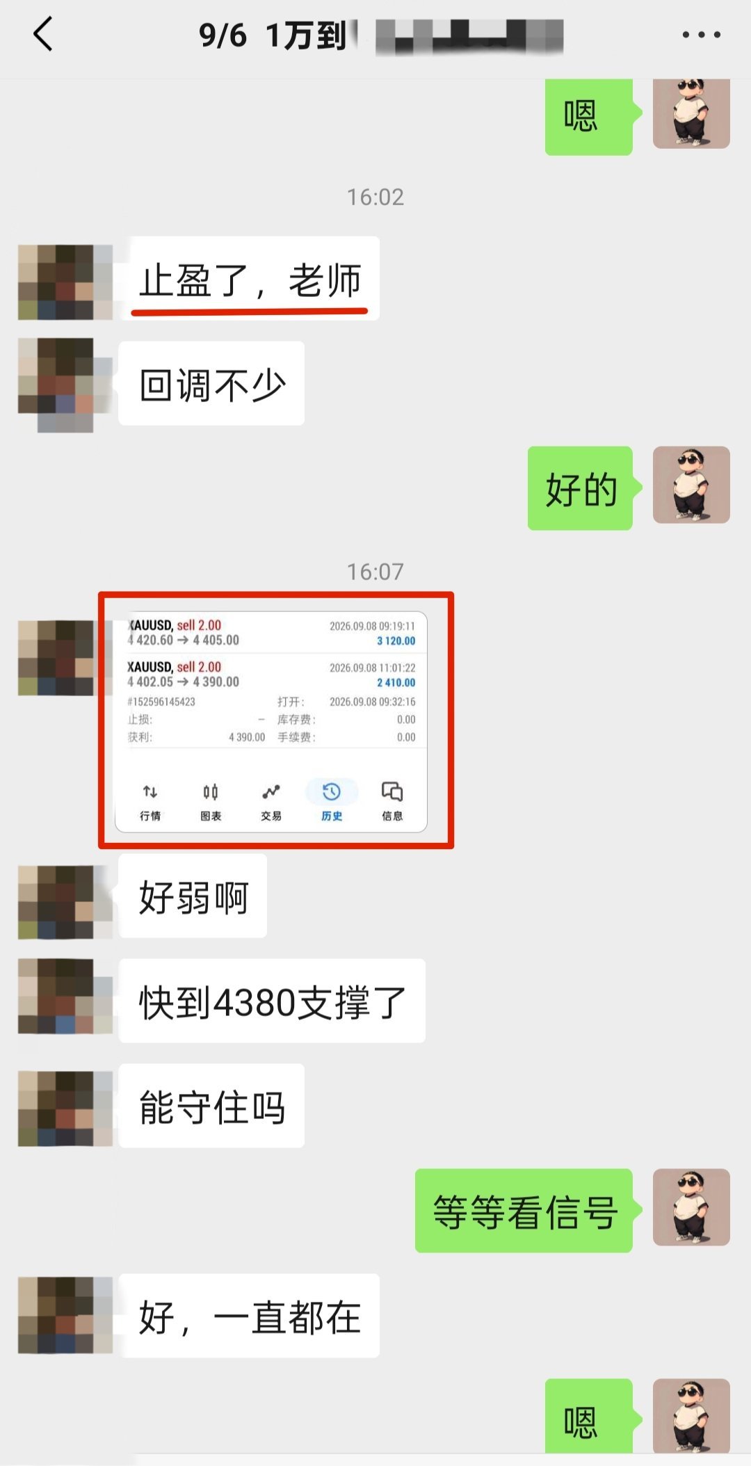 黄金[超话] 【金小仙-韩信】9/8号黄金第四单：收12.05點，2410油！黄
