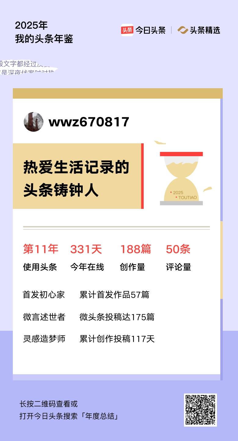 重磅上线！我的年度鉴定结果是“热爱生活记录的头条铸钟人”，你的结果又是什么？快来