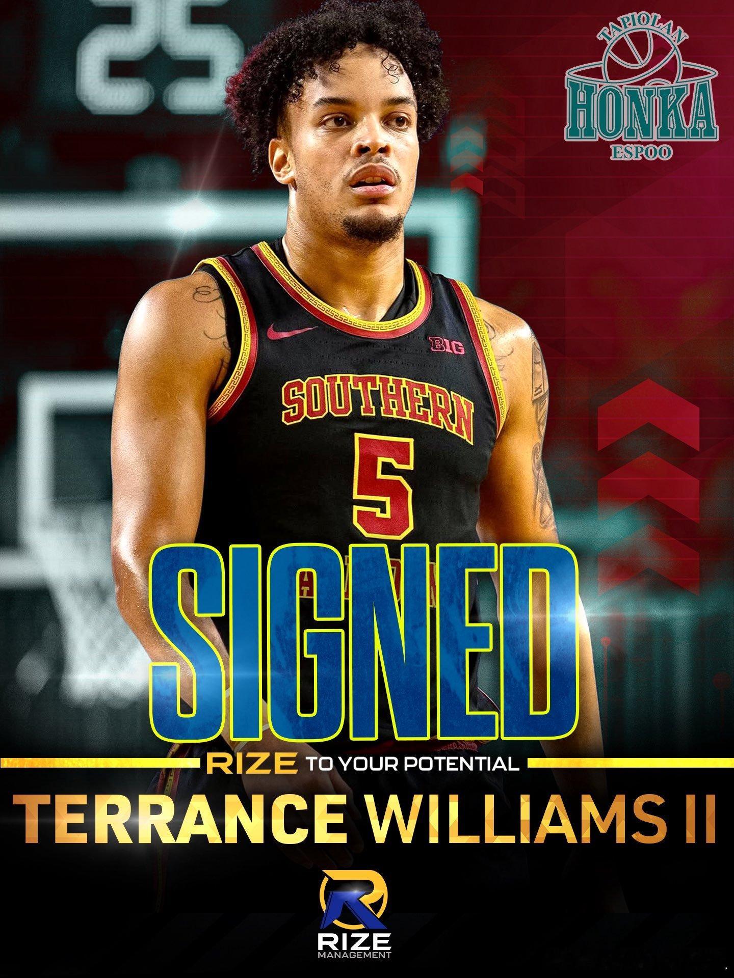 原USC男篮球员Terrance Williams II 近日和芬兰最高级别男篮