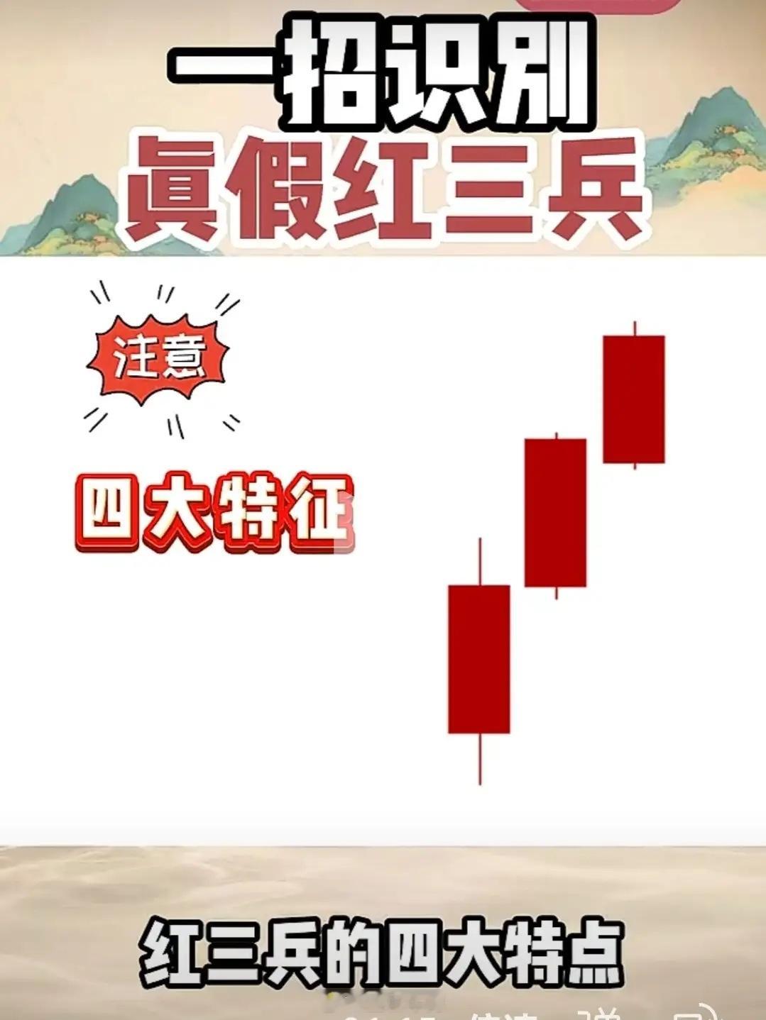 红三兵的核心特征集中在K线结构、位置趋势、量价配合三个方面，具体如下： 1. K