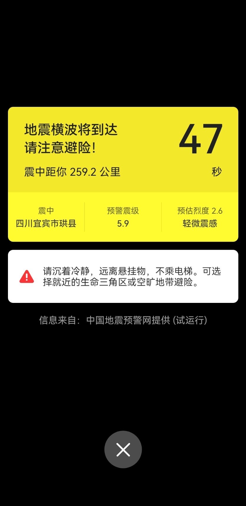看错了以为5.9级 吓得我都准备跑了 四川地震