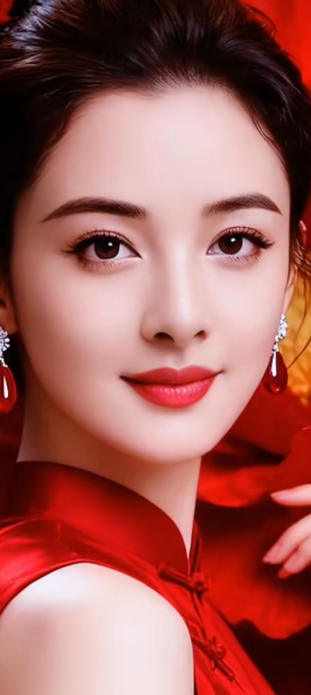 优雅红衣美人，复古风韵十足！