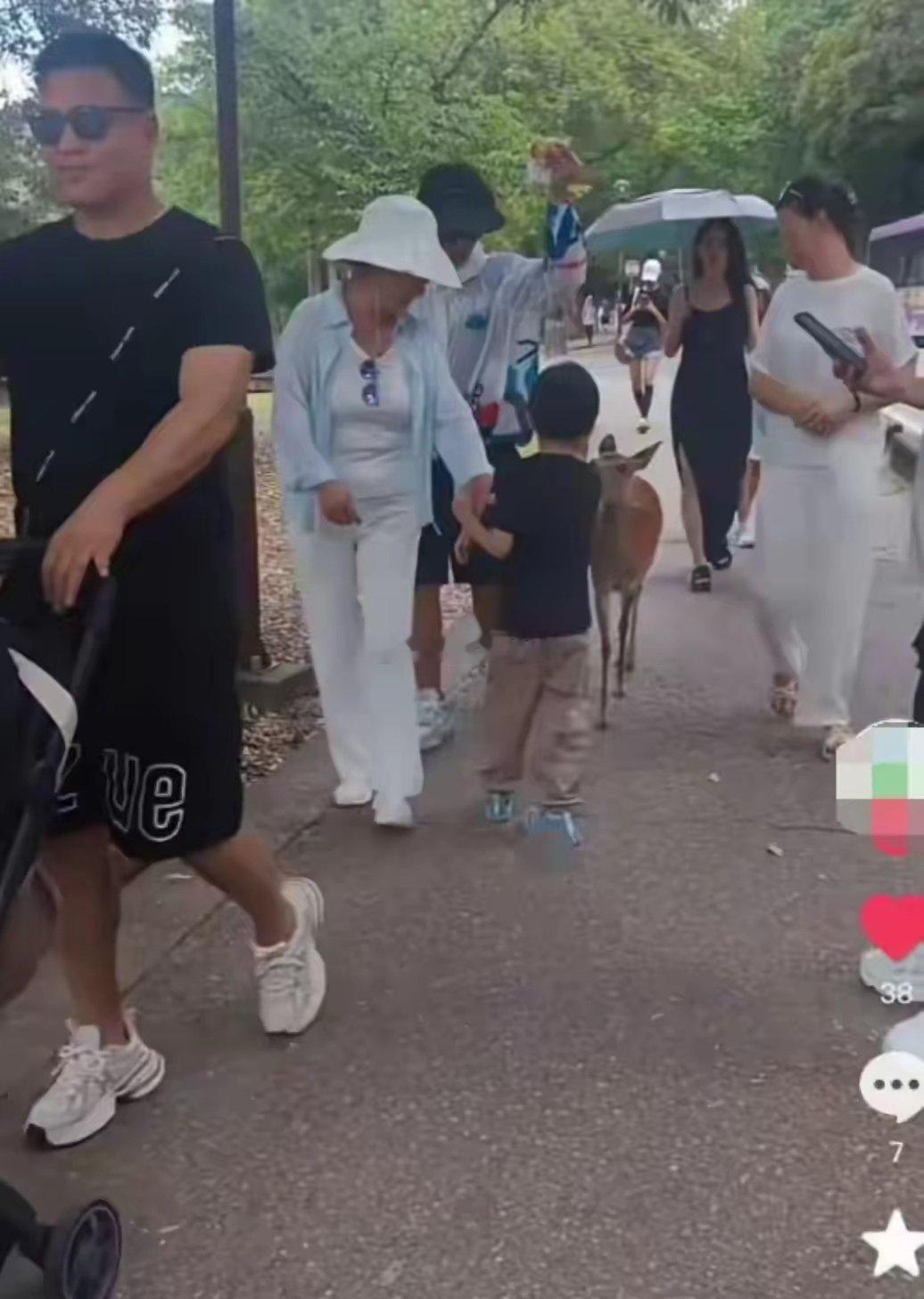 汪峰带儿女日本度假，森林北父母和女儿都在 两家人相处和谐很温馨 ​​​