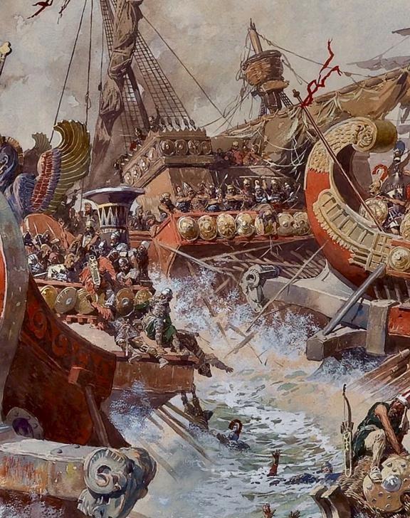 萨拉米斯海战—无坚不摧的山羊头撞角
Anton Hoffmann（1863–19