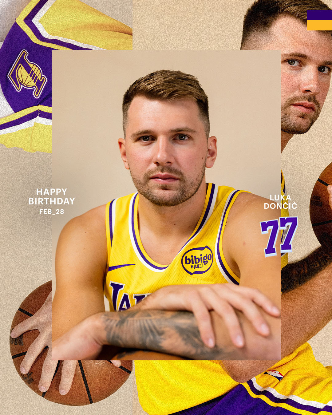 东契奇生日夜26分6篮板8助攻1抢断1封盖，帮助湖人战胜勇士，已经取得生日夜三连