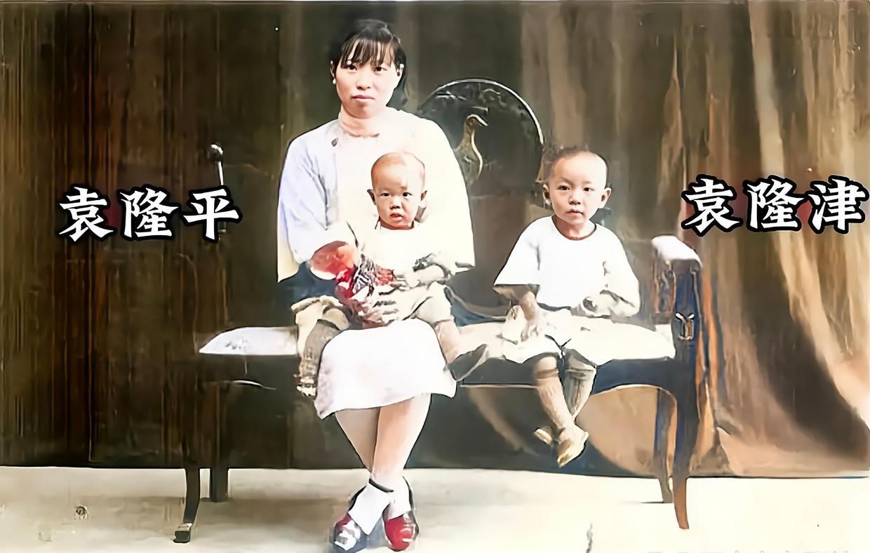1931年，刚满周岁的袁隆平和哥哥袁隆津，与母亲华静的一张珍贵合影。

袁隆平的