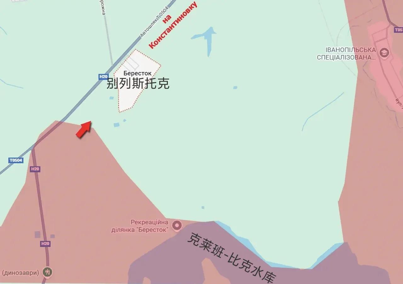 俄军在克莱班-比克水库以西向北攻击，推进了3公里，控制了别列斯托克村西南的T05