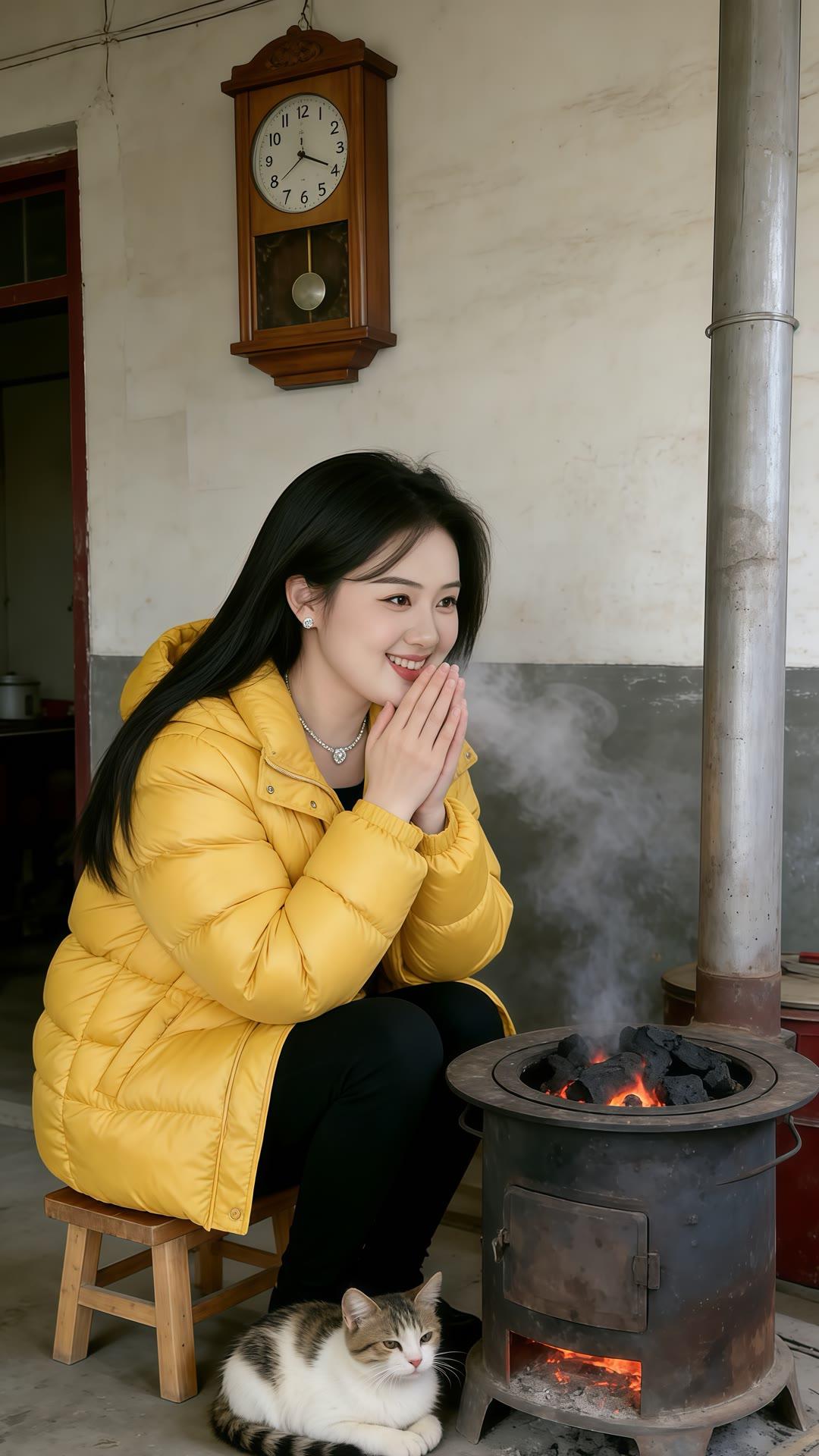 冬日暖阳下，猫咪相伴，静享美好时光。