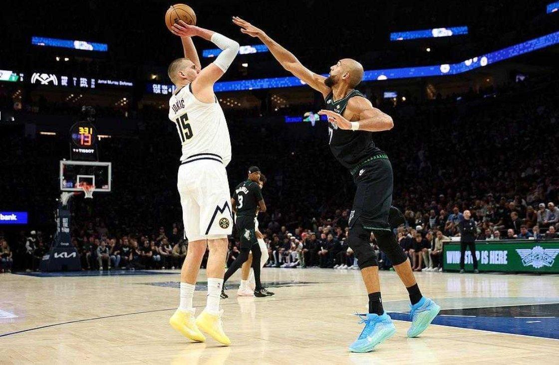 森林狼6人上双2-1掘金 约基奇26投7中戈贝尔10+124月24日报道：NBA