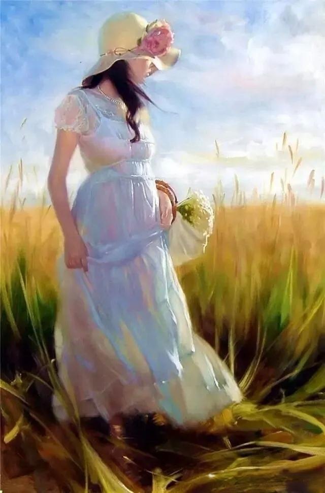 梦幻田园风，少女漫步花海，感受自然之美。