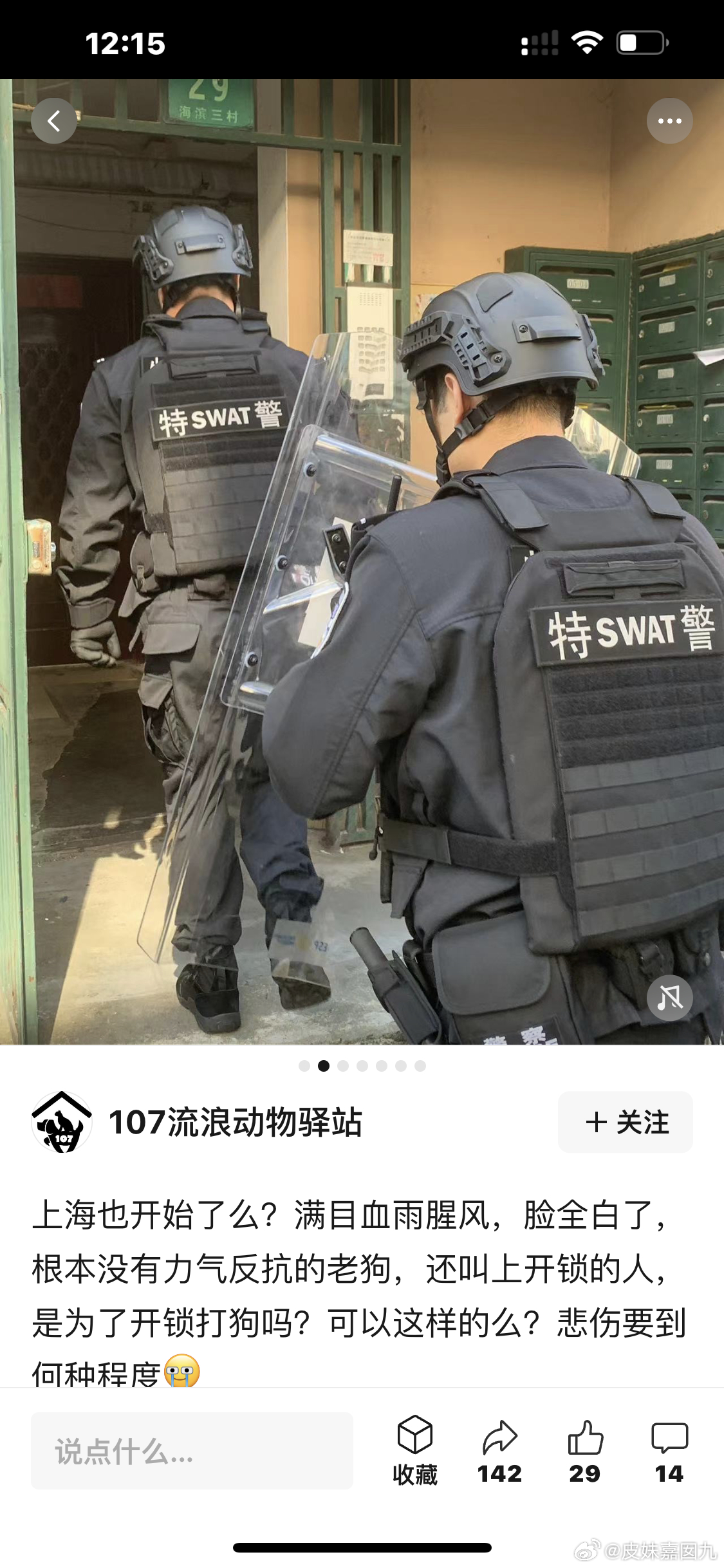 真的哭了，这么一只老年犬，还要特警出动……你们以后别用德牧作为警犬了好吗？狗子的