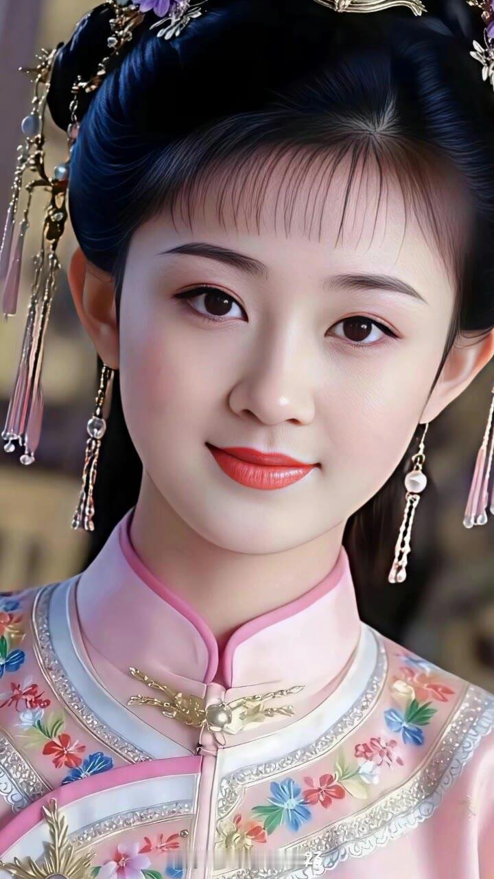 古风少女，粉衣花饰，惊艳时光