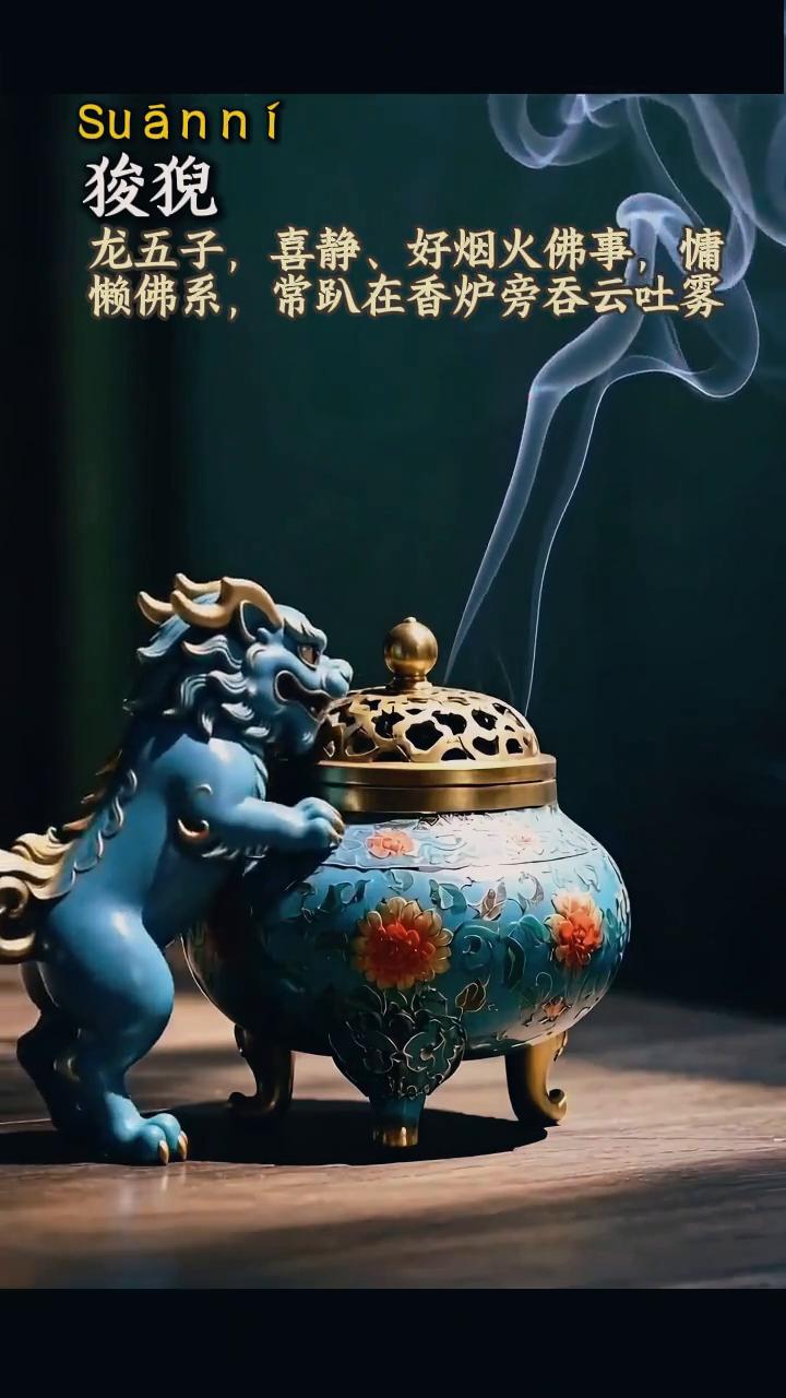 古建筑构件：龙庭九子，藏尽千年祥瑞。
·囚牛：龙长子，平生最爱音律，常抱琴而立，