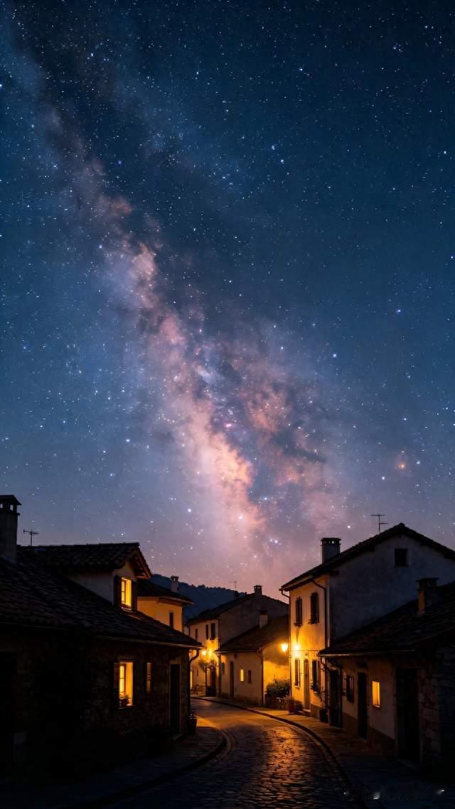 8K治愈星空锁屏壁纸｜下半区星云构图，完全不挡桌面图标。