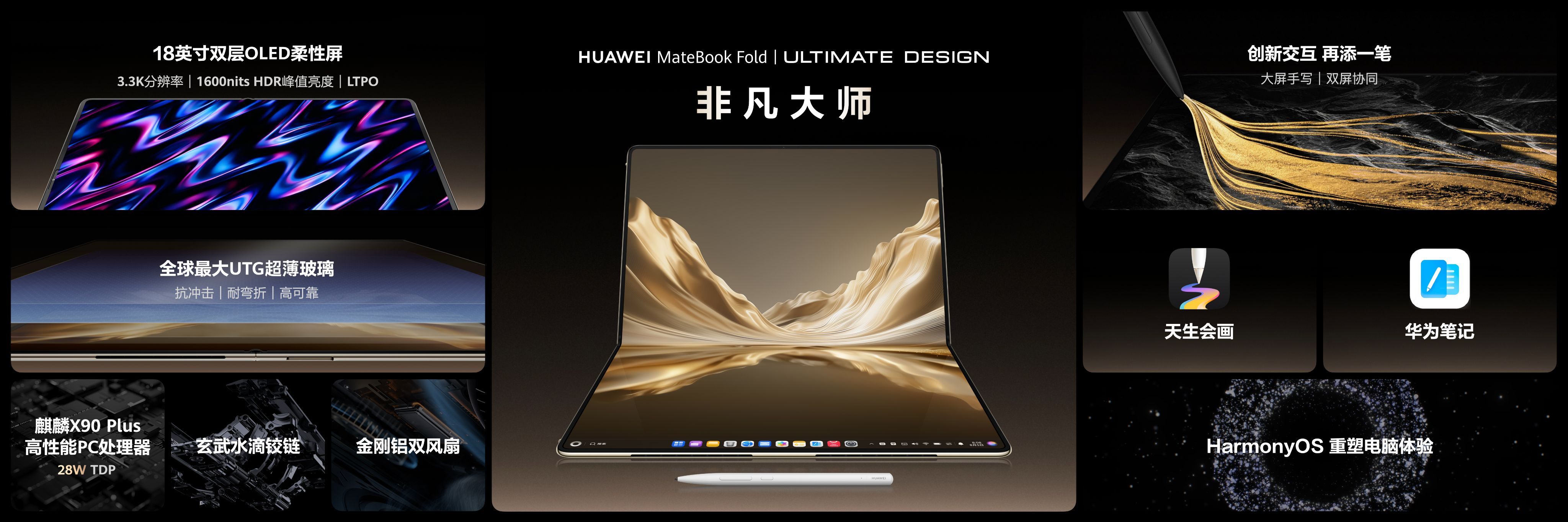 史上最大的手写折叠屏电脑来了刚蹲完华为新品发布会，只想说看到这一款款新品很难不被