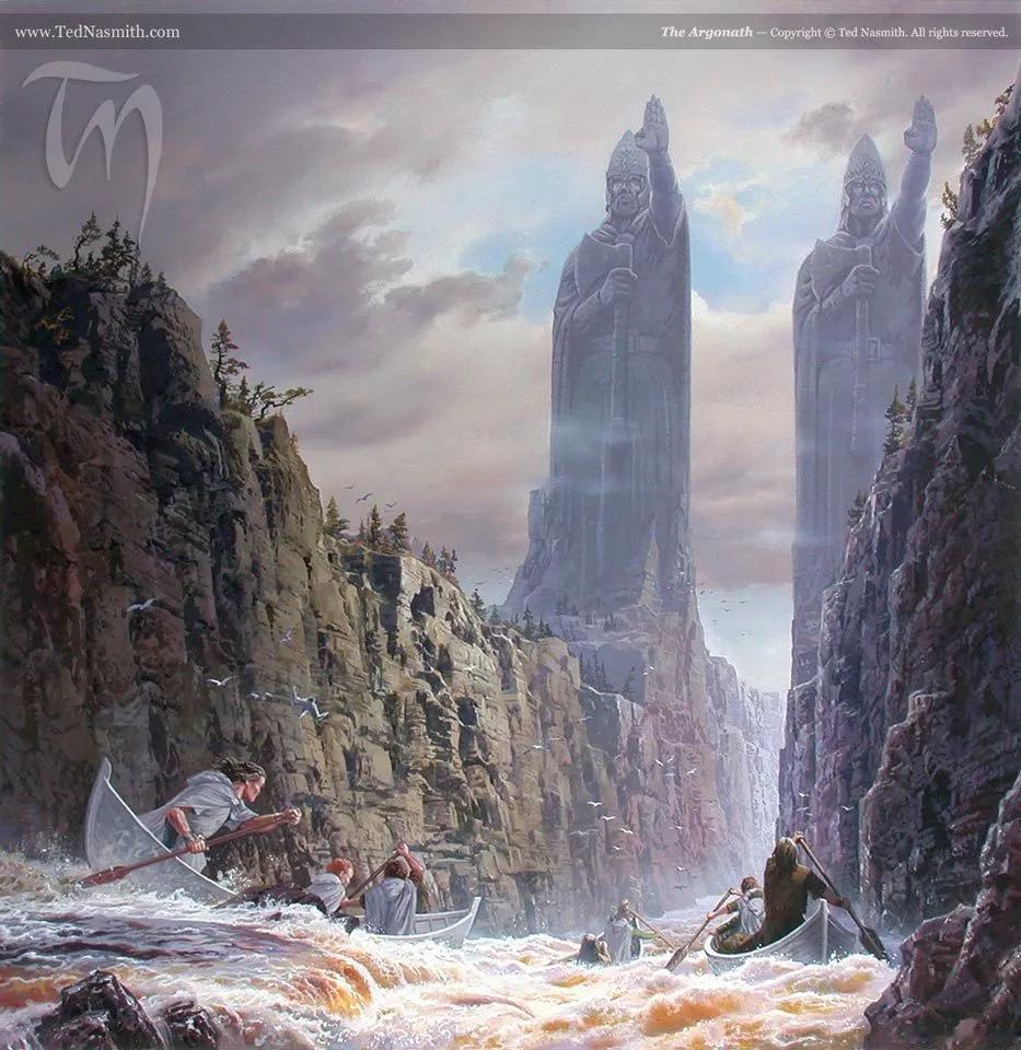 视觉化的《魔戒》插画作品，作者：Alan Lee