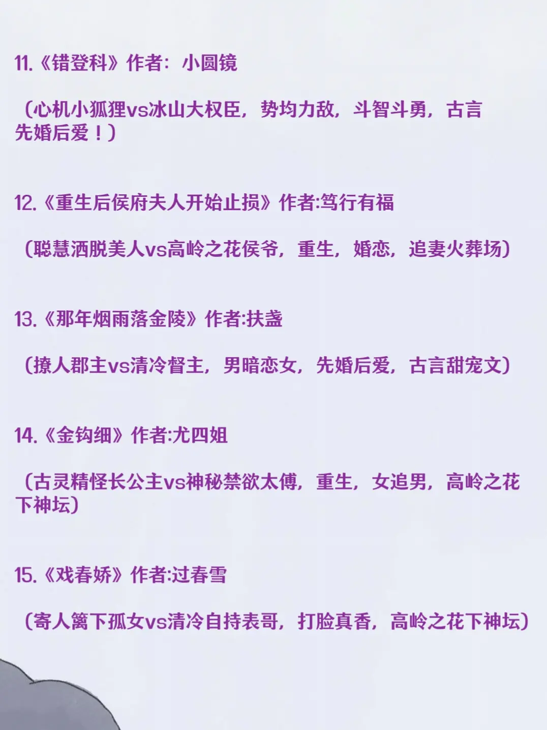 清冷男主古言文合集，最近天气很热看点冷静矜持的小说降降温吧