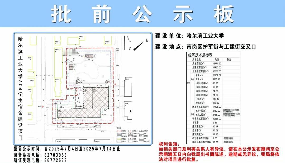 哈工大A04规划图
看规划图，好像还有食堂等，以后A04会成最好的宿舍之一吧哈工