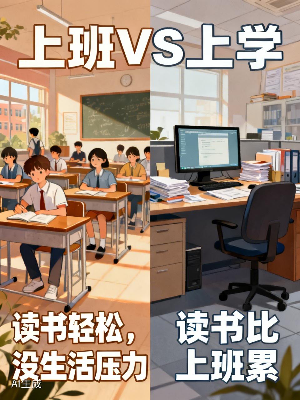 上班累还是上学累，这话题一出来评论区就炸锅。有人觉得读书轻松，没生活压力；也有人