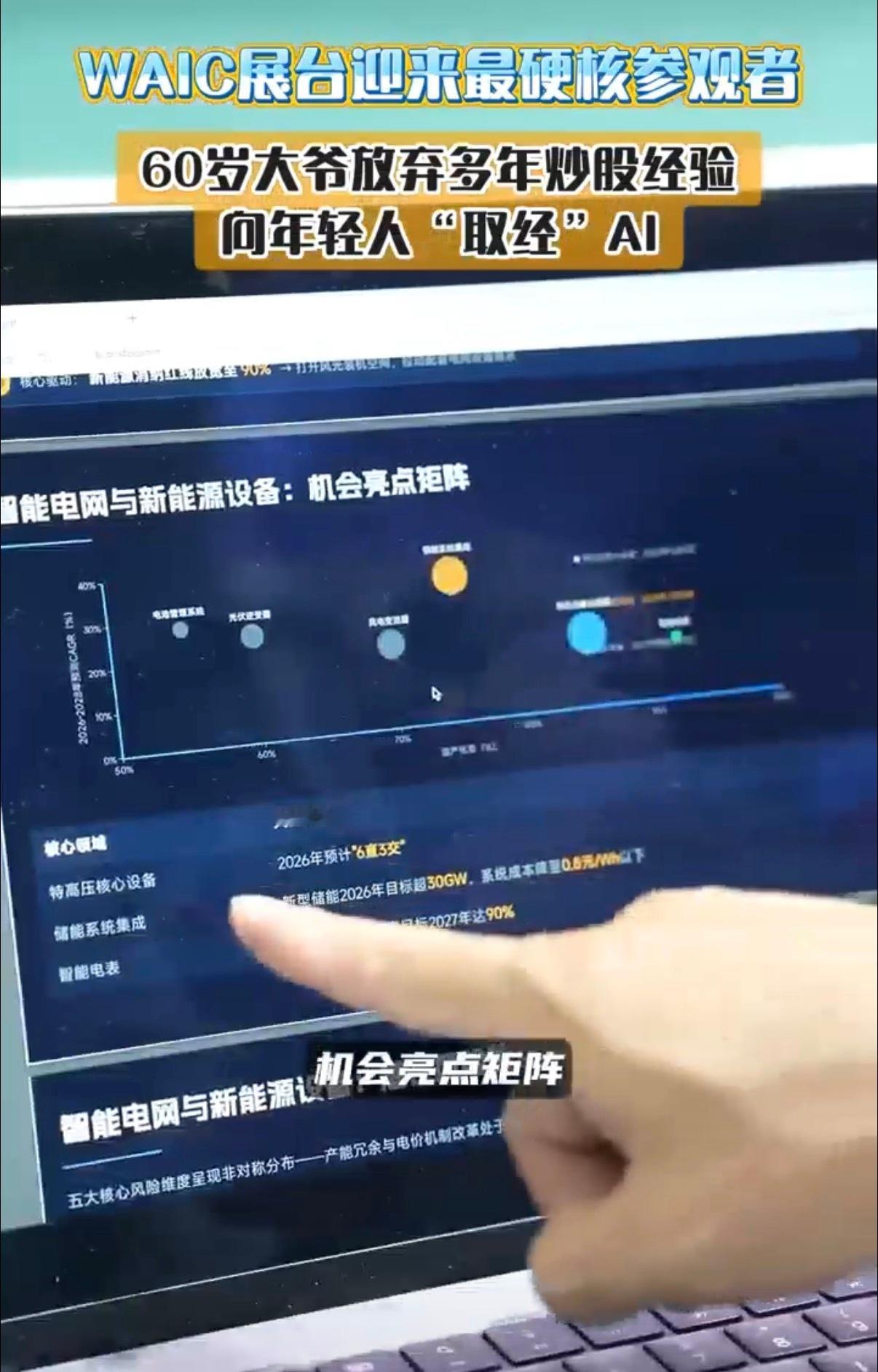 在上海WAIC被60岁爷叔秀了六十岁大叔现身上海WAIC，行情多变让老经验失效，