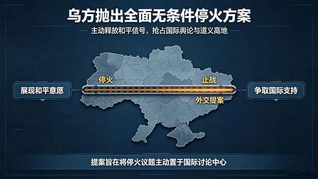 乌克兰方面对外公布一套全面无条件停火方案，希望各方立刻停止所有战线的战斗，停火之