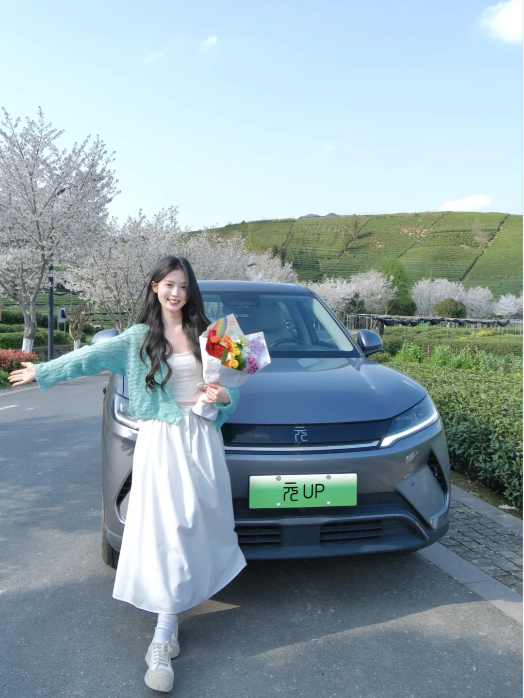 我在阳光下往返于春天