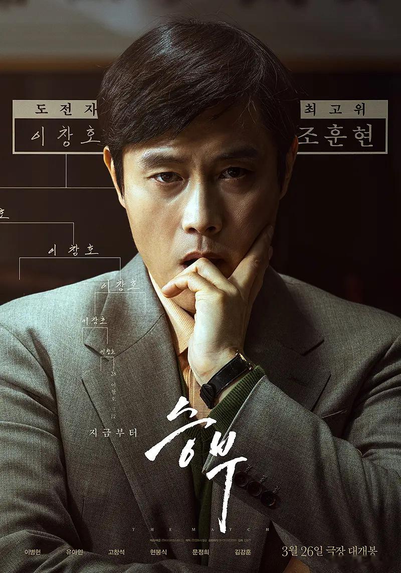 李秉宪、刘亚仁主演围棋师徒题材《胜负》韩国定档3.26上映： 