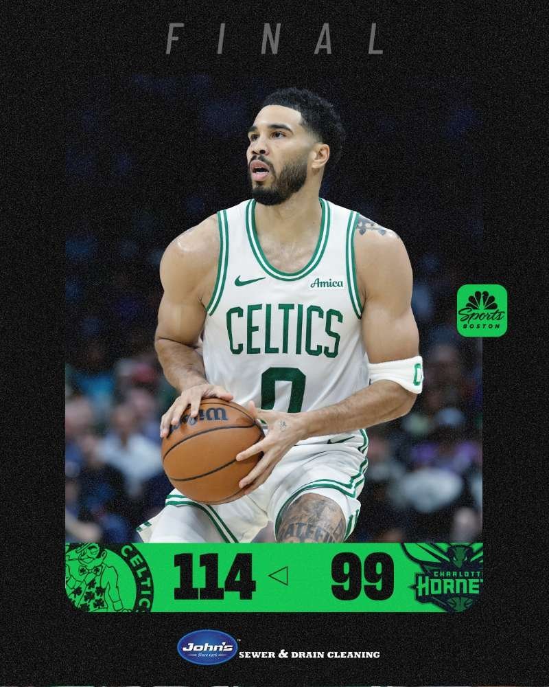 熟悉的塔图姆回来了 114：99客场大胜黄蜂取得3连胜，塔图姆打出复出以来最强一