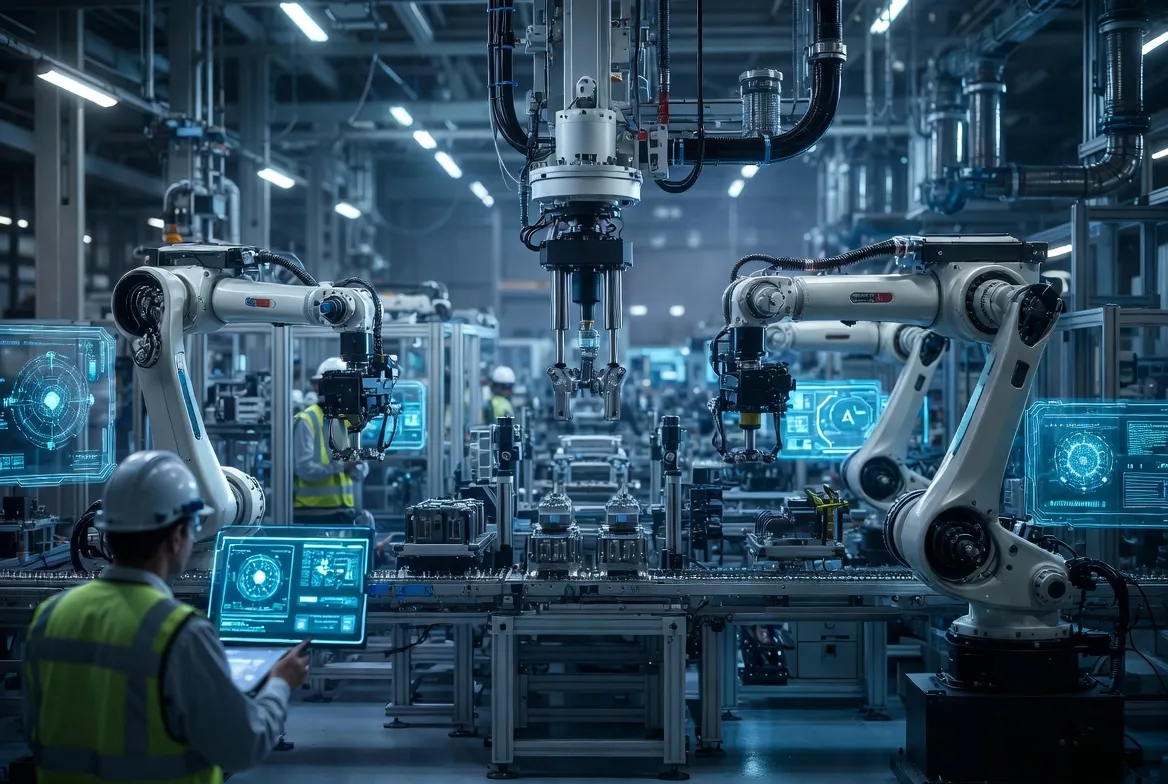 刚刚看了一篇文章，翻译了一篇播客，提到，AI对制造业的第一刀，不是砍向工人，而是