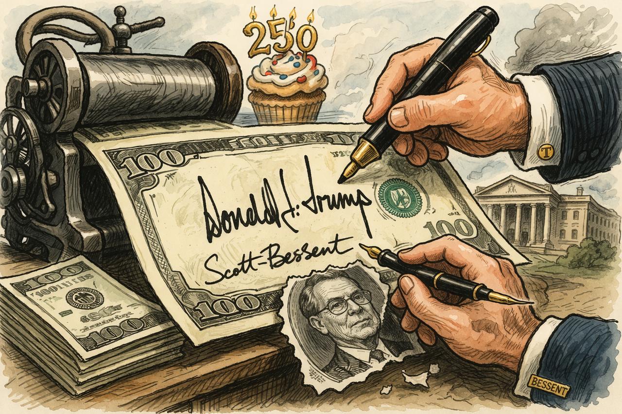 美国财政部周四宣布，总统特朗普的签名将出现在所有新印制的美国纸币上，这将是现任总