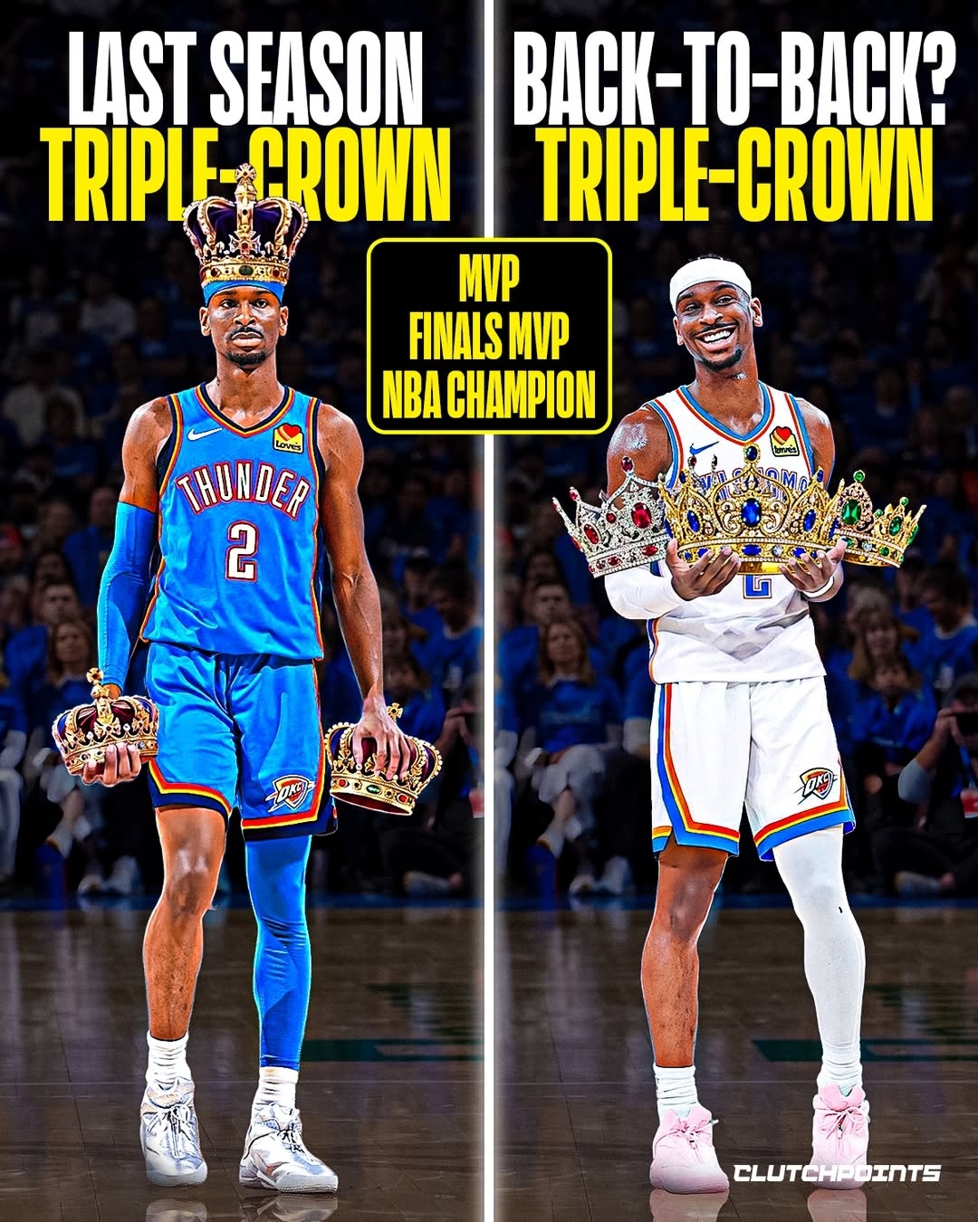 NBA 三冠王的呼唤再次响彻雷霆🏆上赛季，谢伊·吉尔杰斯-亚历山大 (Shai
