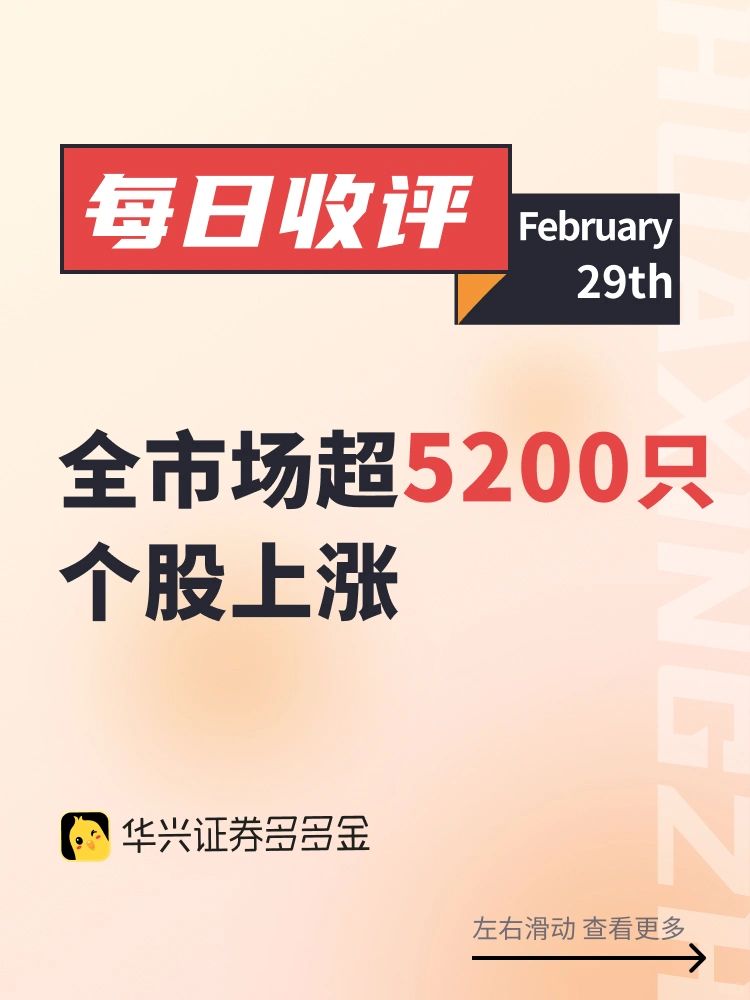 今日收评｜全市场超5200只个股上涨