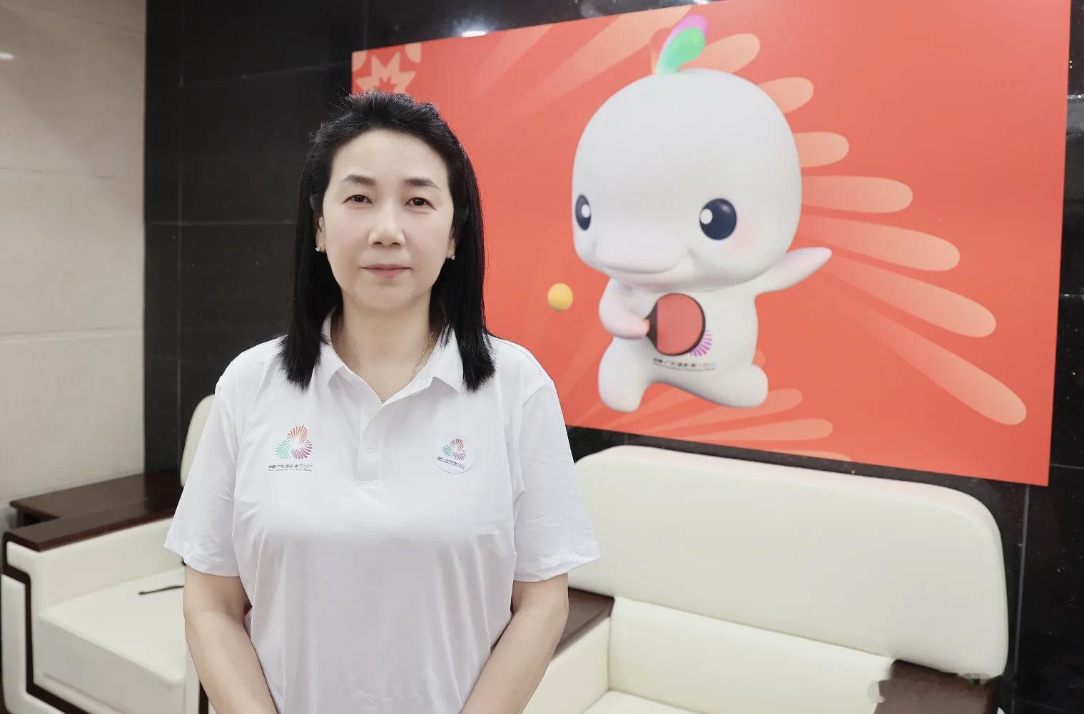 全运会 群众组乒乓球项目决赛开赛，乒乓球协会主席王励勤，乒乓球奥运冠军乔红、李晓