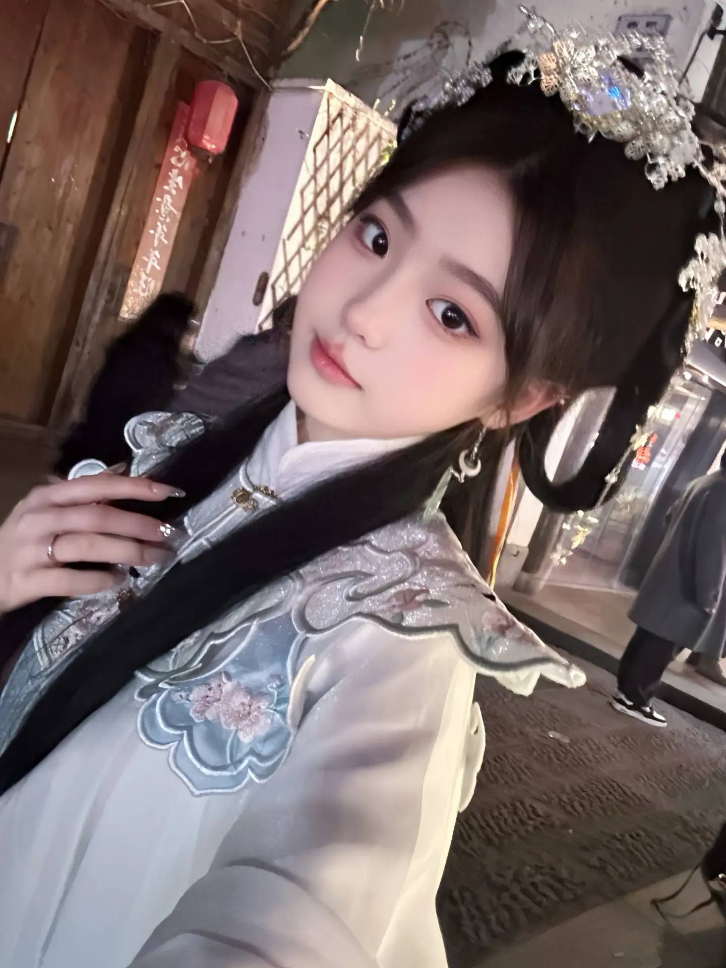 恐有街头胭脂色 柳絮沾白雪沾红