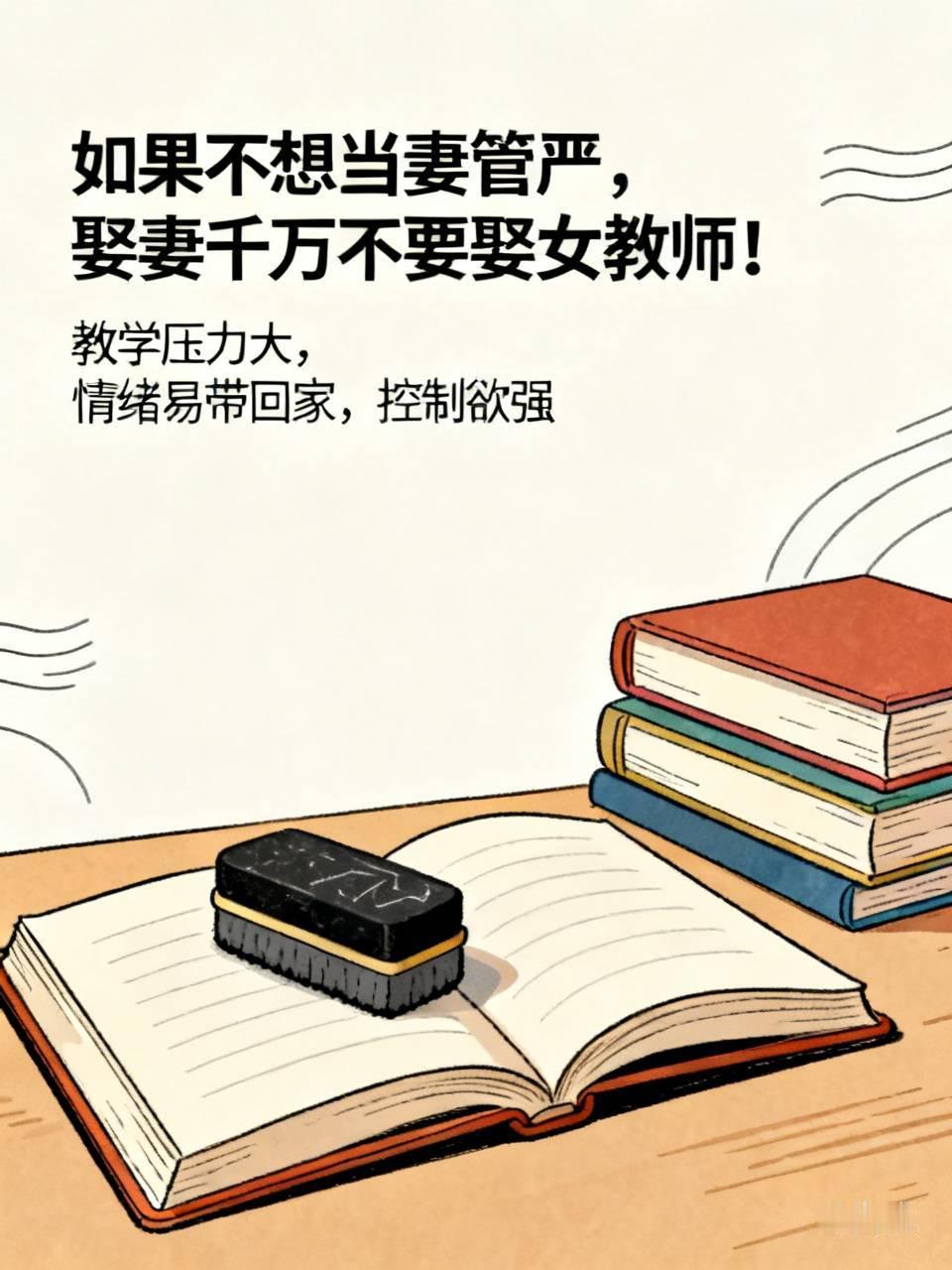 如果不想当妻管严，娶妻千万不要娶女教师！


我是老师，给大家说几句实话。

每