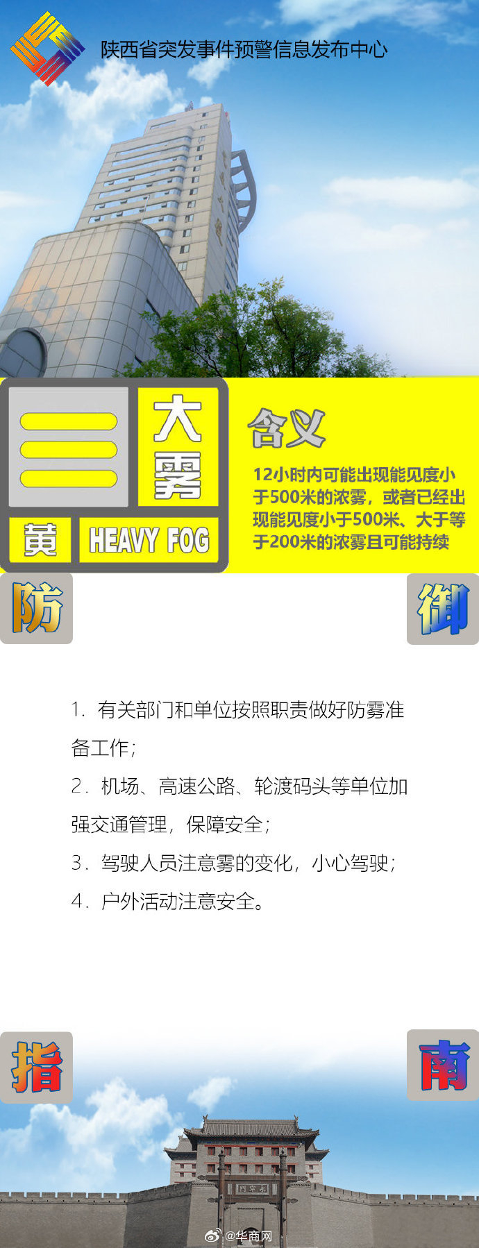 【陕西继续发布大雾黄色预警信号】陕西省气象台2024年11月13日08时53分继