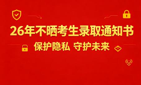 2026年夏季高考不晒考生录取通知书，保护隐私 守护未来[赞]