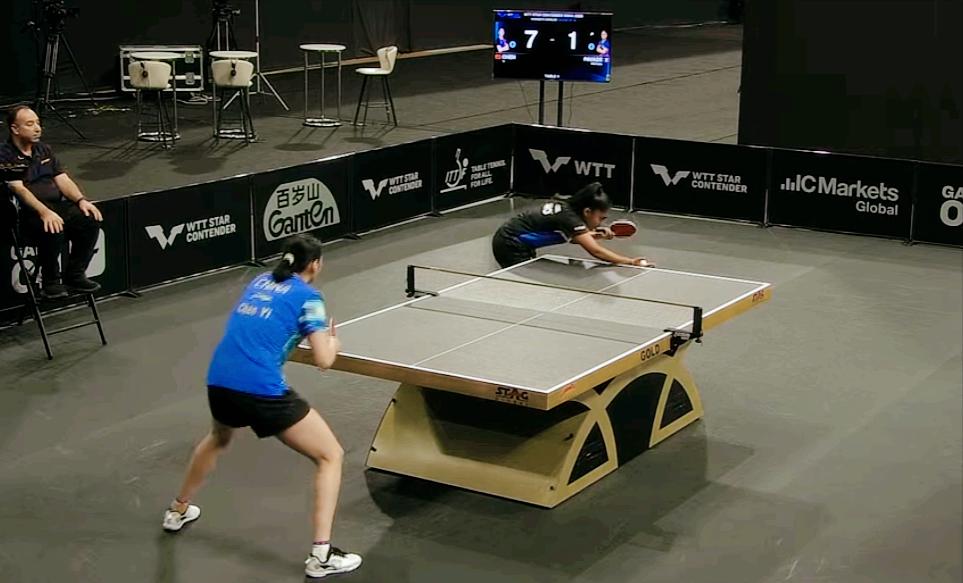 陈熠打帕瓦德这么轻松！
开局打了7:0！

昨天陈熠输掉了女双和混双之后，
只剩