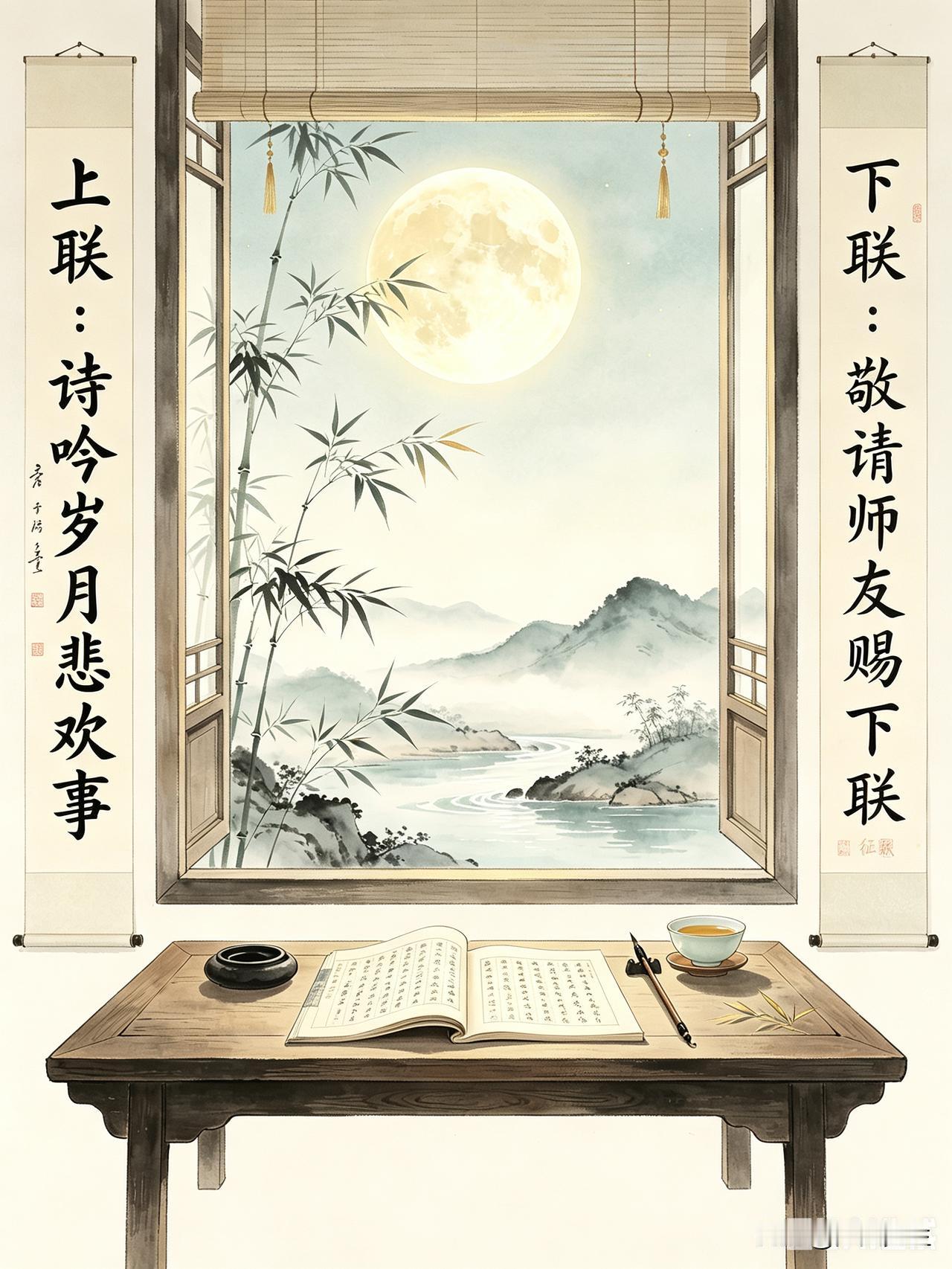 闲来偶感得一上联，越读越觉得顺口有意境。可下联成了心头难题，对了无数遍始终达不到