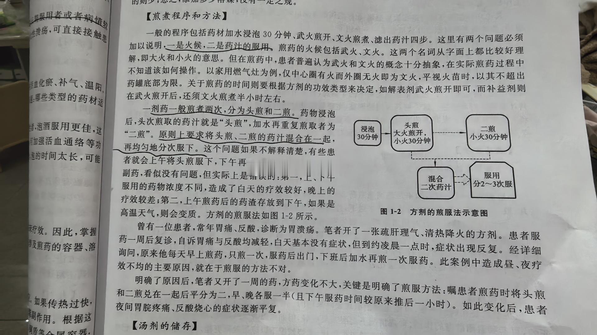 汤药的煎煮程序和方法。 ​​​