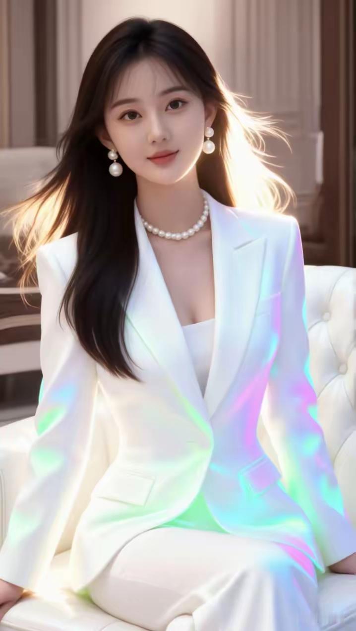 白色西装简直就是优雅气质的代名词，
日常穿白西装也很出彩。相比黑西装的拘谨刻板，