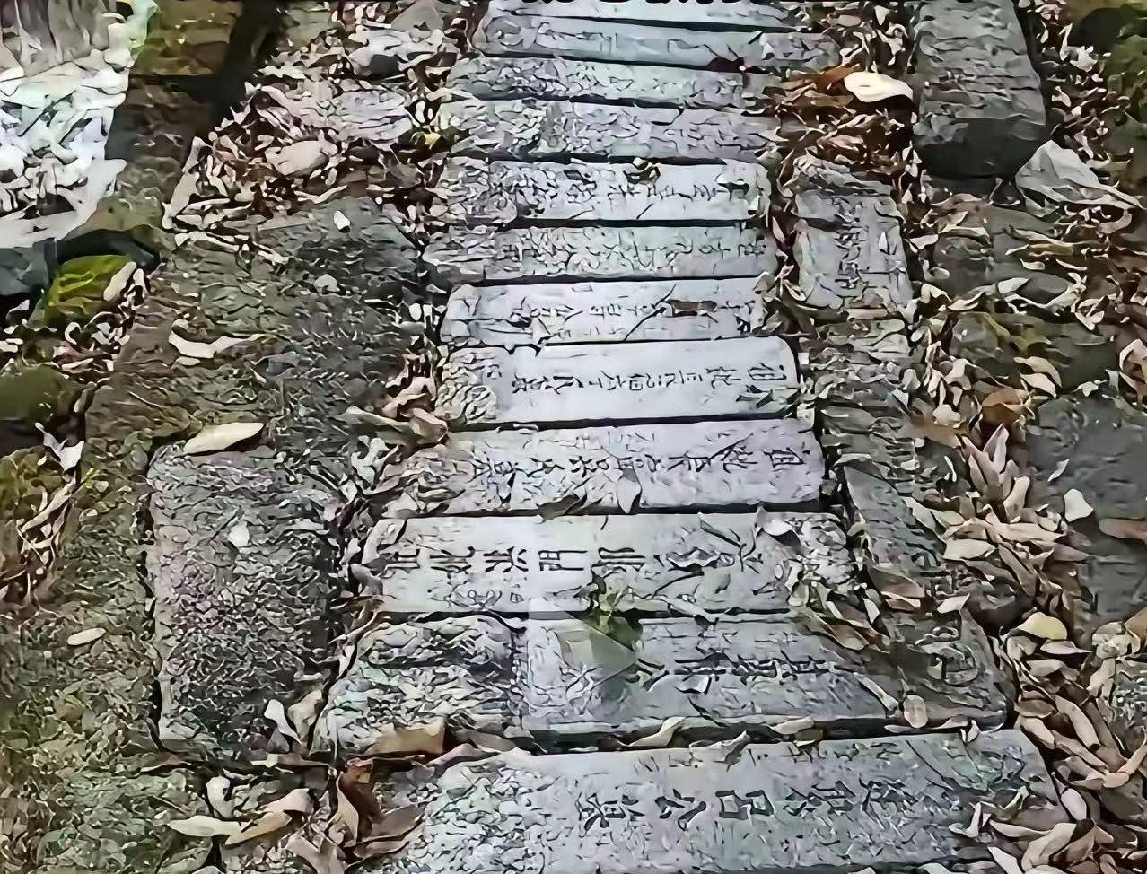 低头爬山，一脚踩下去，发现脚下踩的是墓碑。
这事发生在江苏无锡，惠山森林公园。
