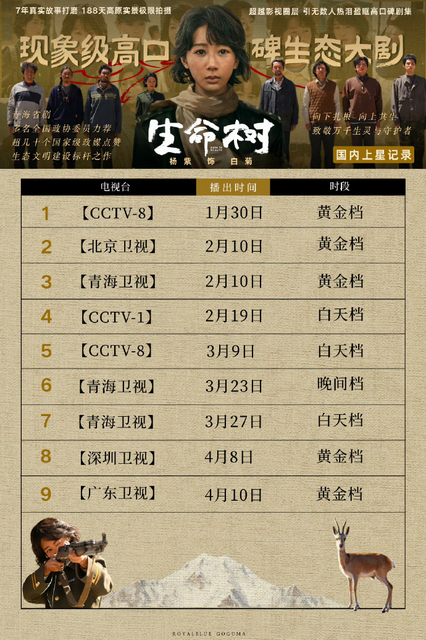 杨紫生命树目前已9轮上星 