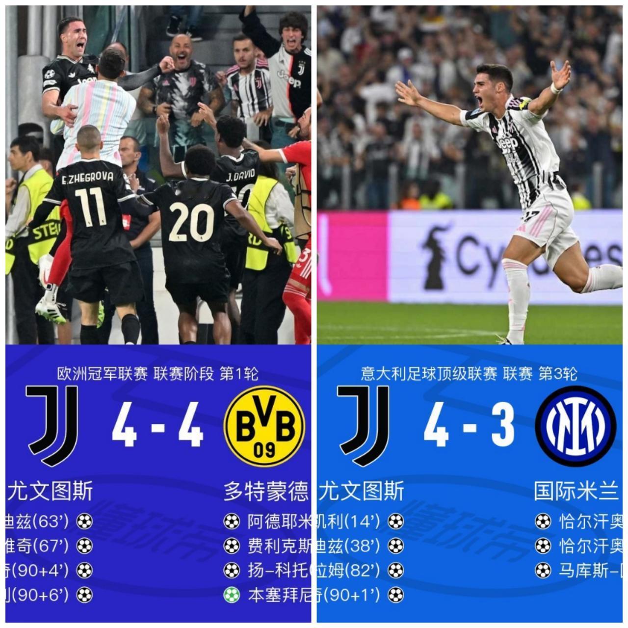 这支尤文陌生的让人害怕啊！不是补时绝杀就是补时绝平。
两场比赛8个球……换以前够