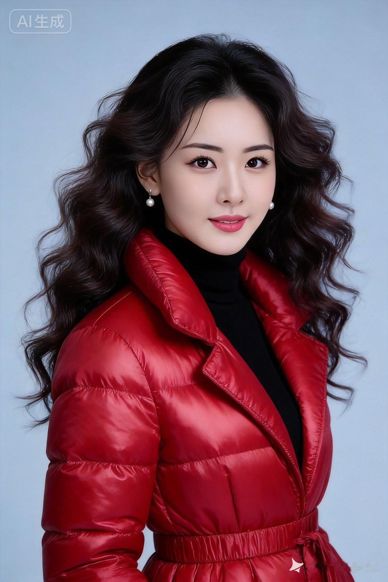 冬日穿搭指南：红色羽绒服+黑色高领毛衣，温暖又时尚！🌟👗