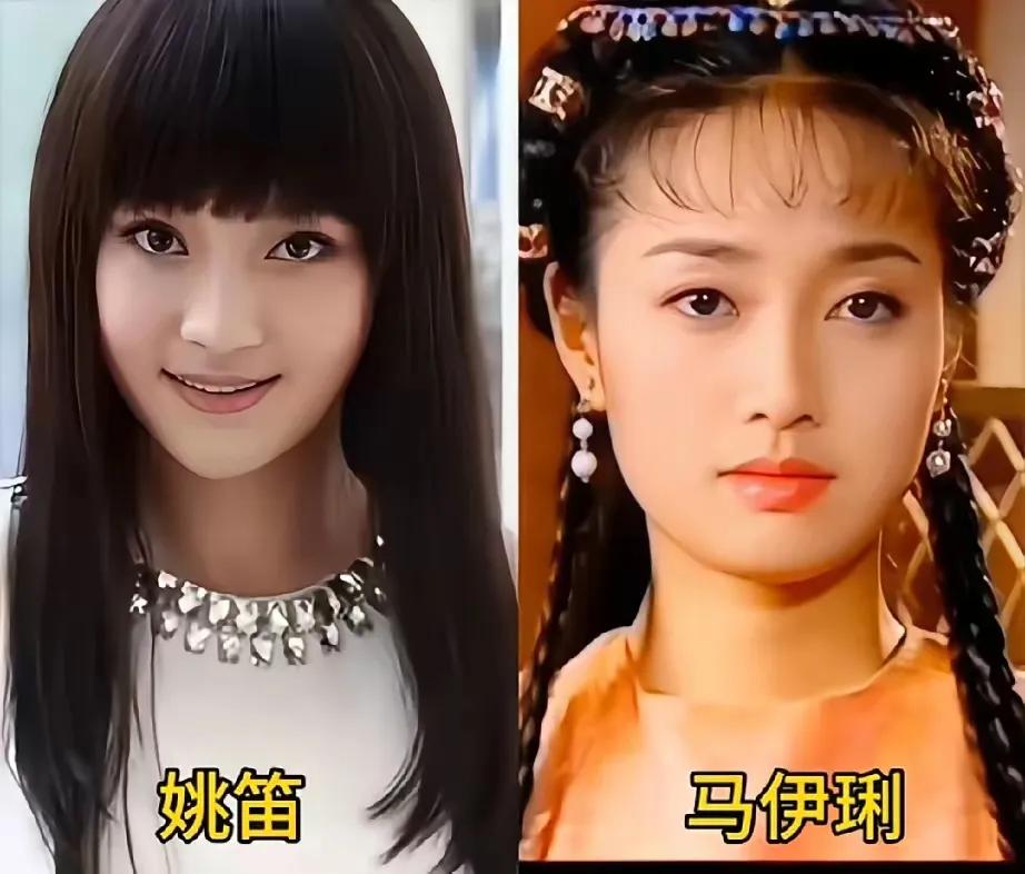 乍一看还真分不清谁更好看，俩人完全不是一个路子的美人。
马伊琍年轻时候演紫薇，看
