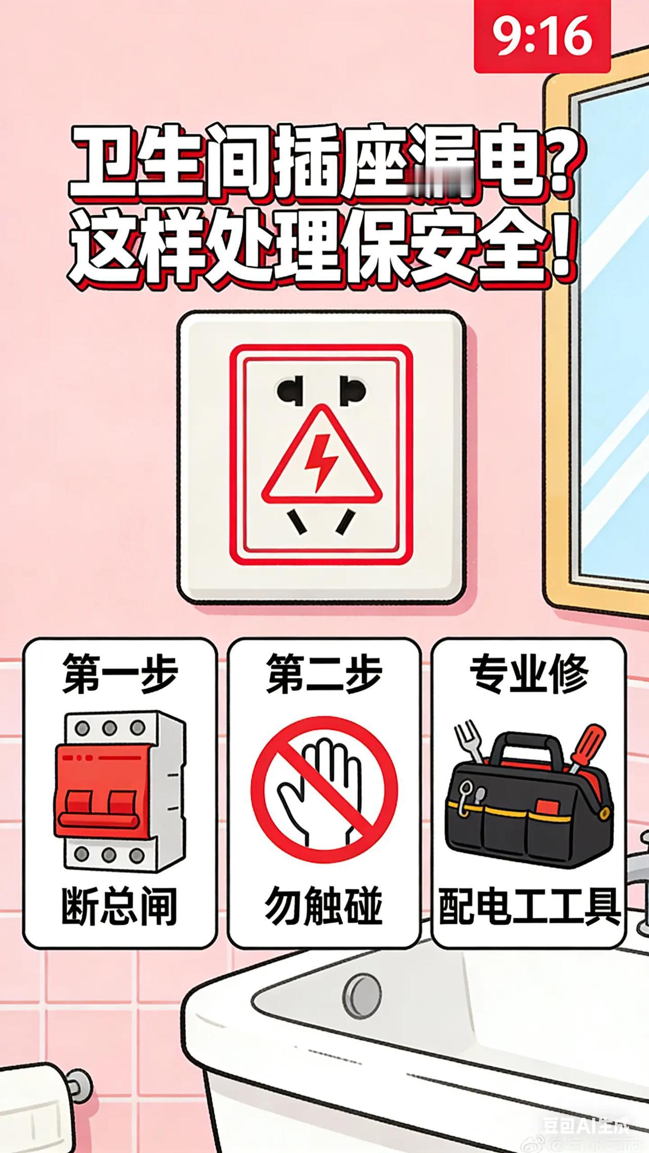 卫生间插座漏电？这么做才保命！新手千万别瞎搞 卫生间潮乎乎的，插座一漏电真能吓死